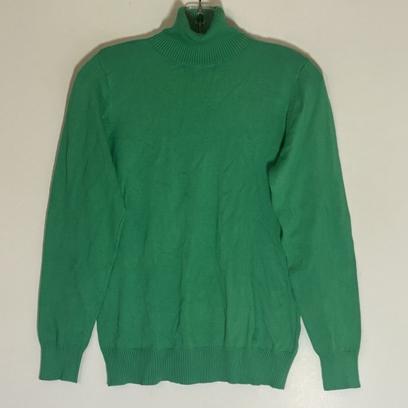 Joseph A Sweaters - Joseph A Sweater Womens PXL Green Turtleneck Office Casual Comfortable Petite